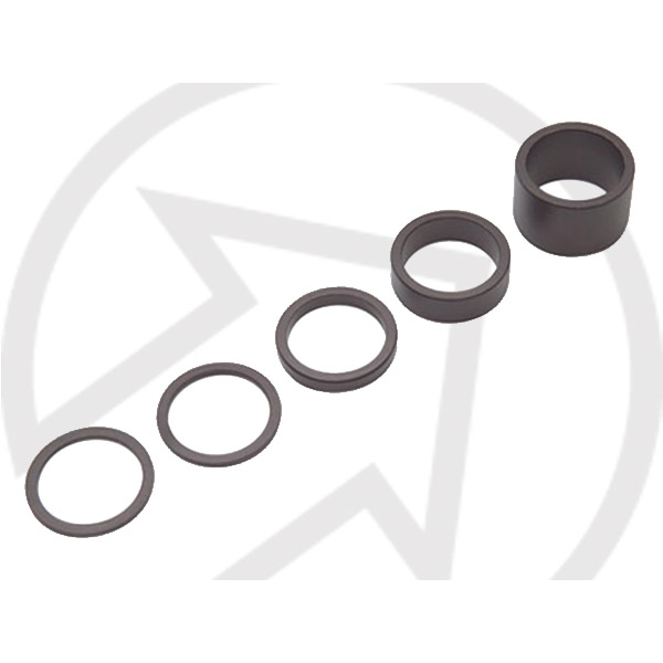 PRO SPACER SET - ALLOY 1-1/8 2-2.5-5-10-20 BLK