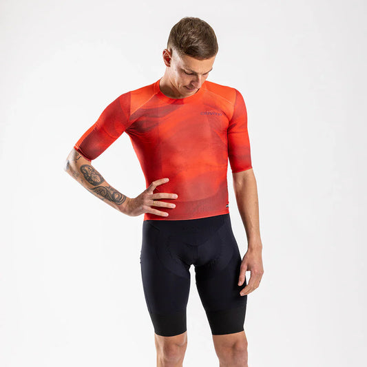 Men's Aeolis Zipperless Pro Fit Jersey (Red Swirl)