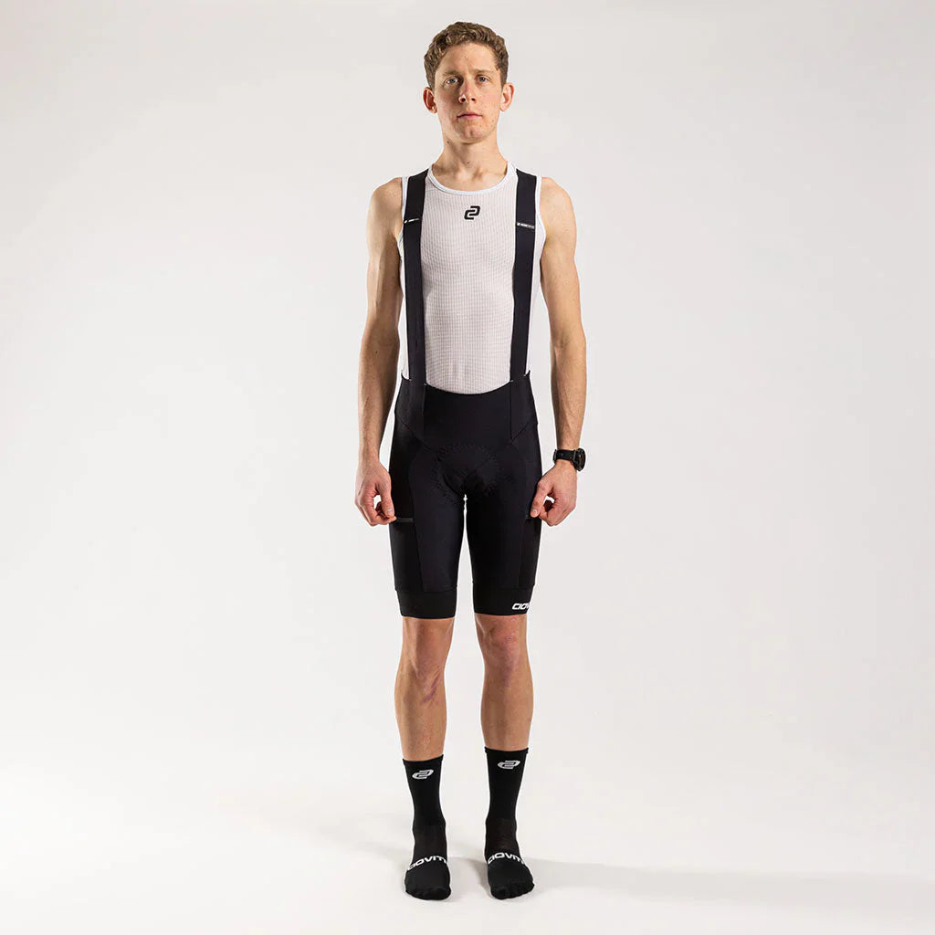 Men's Cargo Bib Shorts (Black)