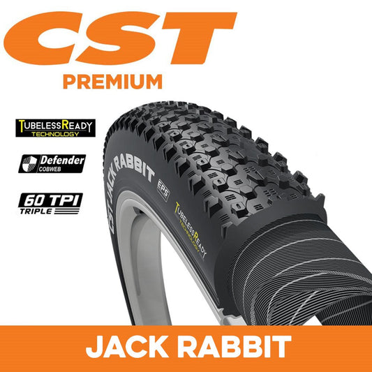 CST Tyre Jack Rabbit - 27.5 x 2.25 - Folding 60 TPI - 680g - Dual Compound - Defender EPS - Tubeless