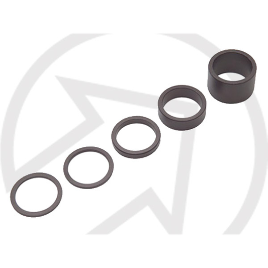 PRO SPACER SET - ALLOY 1-1/8 2-2.5-5-10-20 BLK