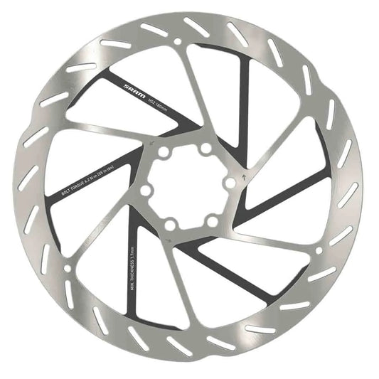 SRAM Rotor HS2 180mm 6-bolt (includes Steel rotor bolts) Rounded