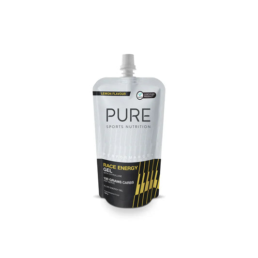 PURE Performance + Race Energy Gel 185g Pouch - Lemon (Single Serving)